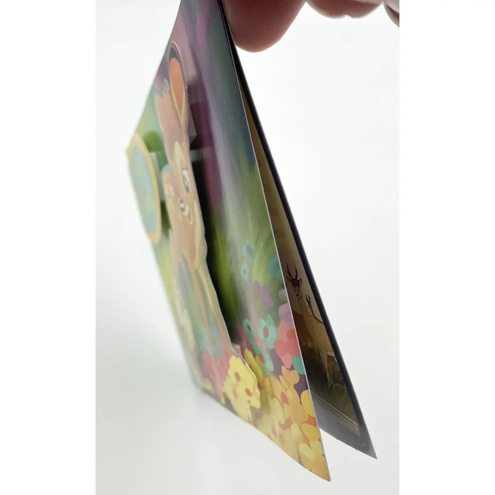 Disney Bambi Thumper Pop-Up Fold Out Story Greeting Card 2007 New‎ Seasons 5 X 7